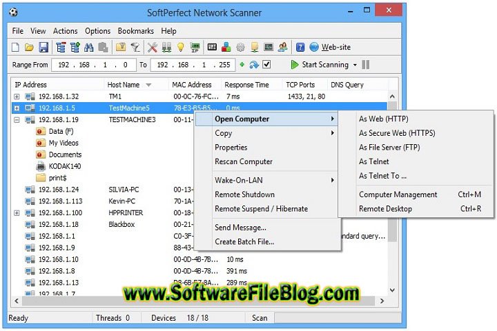 SoftPerfect Network Scanner 8.1.5 Free Download with Keygen