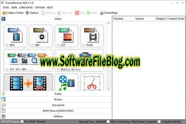 Format Factory 5.12.2.0  Free Download With Keygen