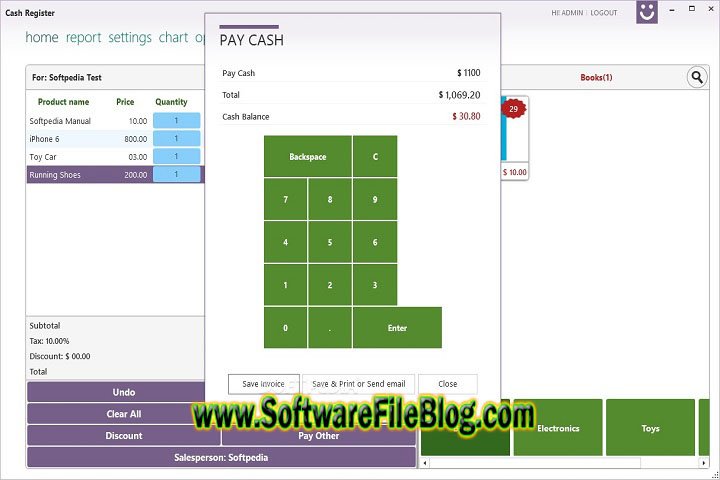 Software Features Cash Register Pro 2.0.8 Multilingual Pc Software