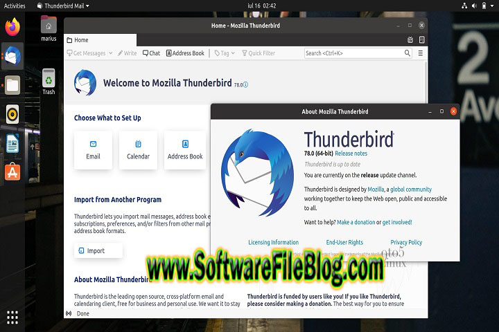 Software Features: Thunderbird Setup 115 0 1 Pc Software