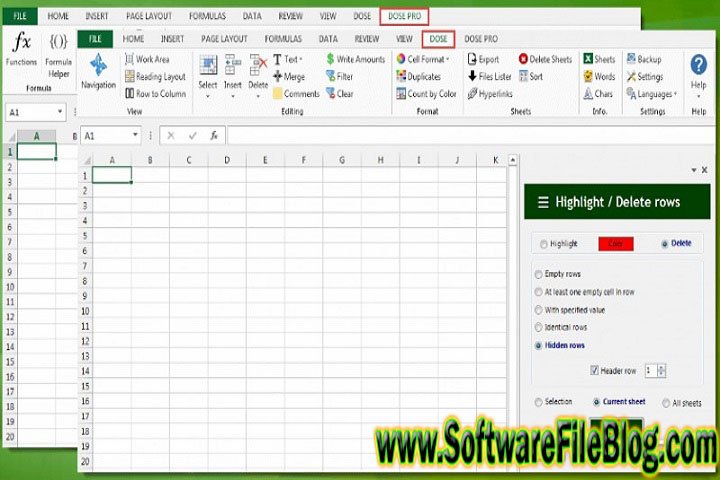 Software Features : Zbrain Soft Dose for Excel 3 6 2 Pc Software
