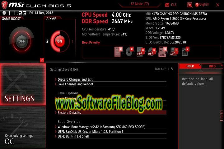 Software Features: AMD Ryzen Master V1.0 Pc Software