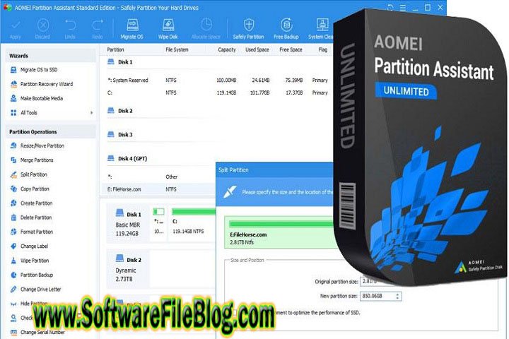 Software Features AOMEI Partition Assistant v10 1 0 WinPE Pc Software