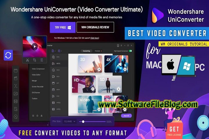 Wondershare UniConverter 14 x64 Technical Setup Details
