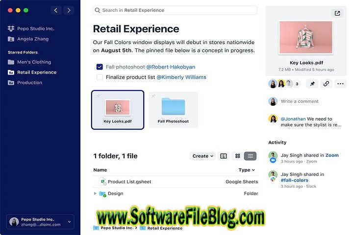 Software Features: Dropbox 183 4 7058 Pc Software