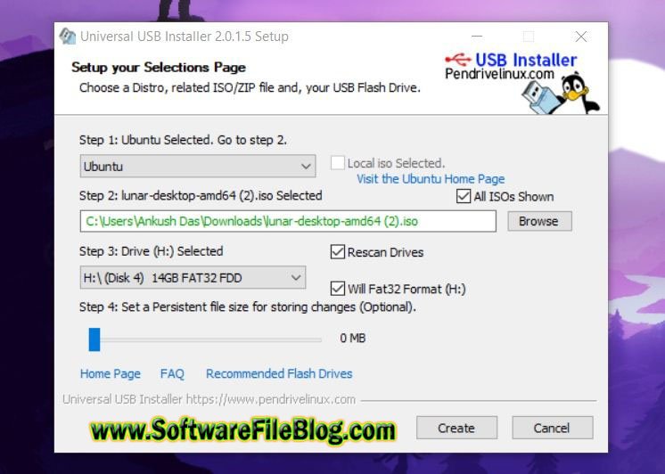 Universal USB Installer 2.0.1.9 Features