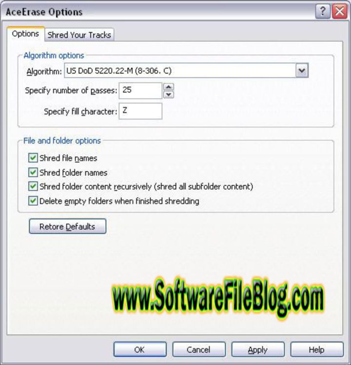 Aceerase file shredder 0.1 PC Software