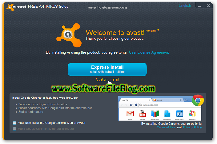 Avast Free Antivirus Setup V 2.1.99.0 PC Software with kygen