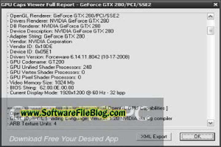 GPU Caps Viewer V 1.54 PC Software