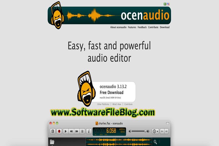 Ocenaudio Win10 V 3.13.1 PC Software With patch