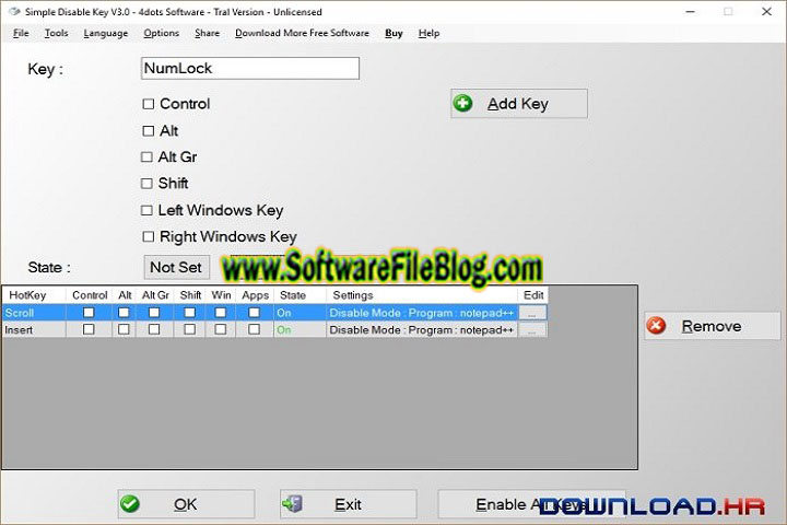 Simple Disable Key V 1.0 PC Software with crack