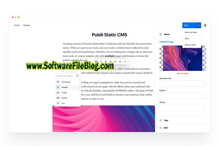 Publii V 0.43.0 PC Software with crack