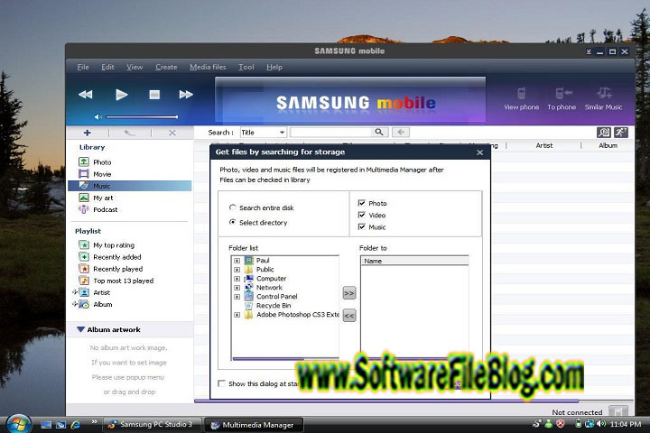 Samsung PC Studio II V 2.0.0.2 PC Software with patch