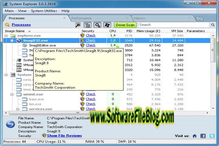 System Explorer V 4.1.0 PC Software with patch