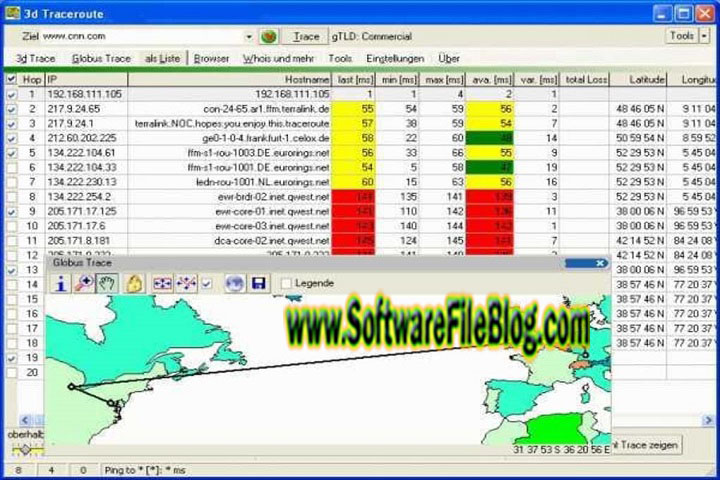 TraceRouteOK V 2.66 PC Software with patch