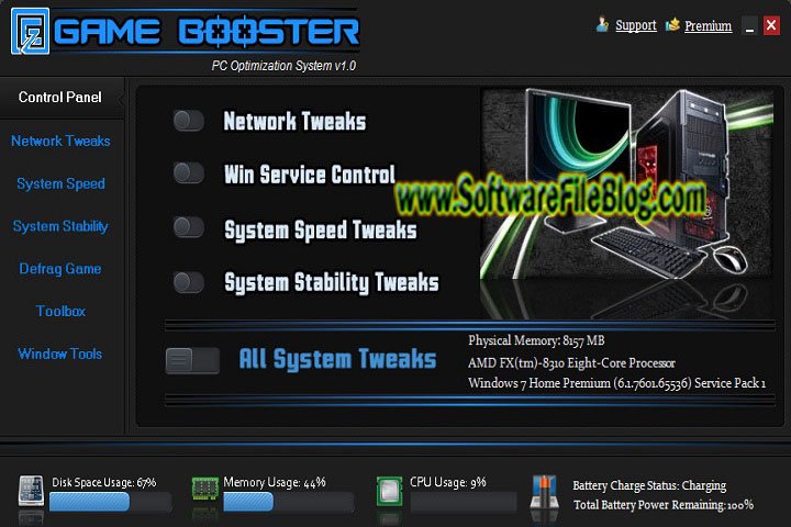 PC System Tweak V 1.2.0.1 PC Software with kygen