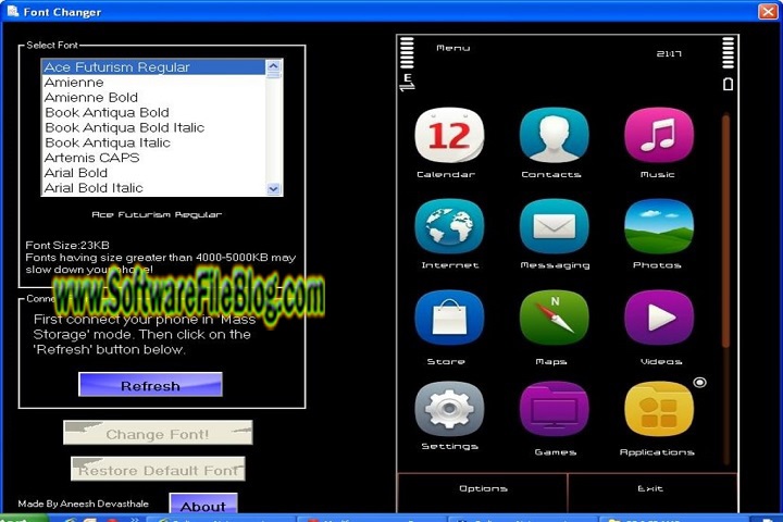 Font Changer V 2.0.030 PC software with crack