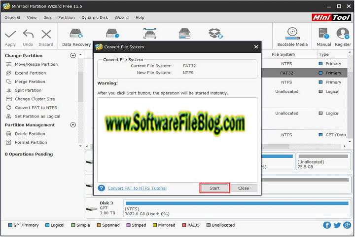 NTFS To FAT32 Wizard Free V 2.3.1 PC Software with kygen