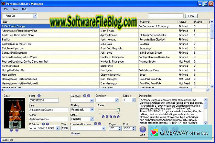 Personal Library Manager V 3.0 PC Software with patch