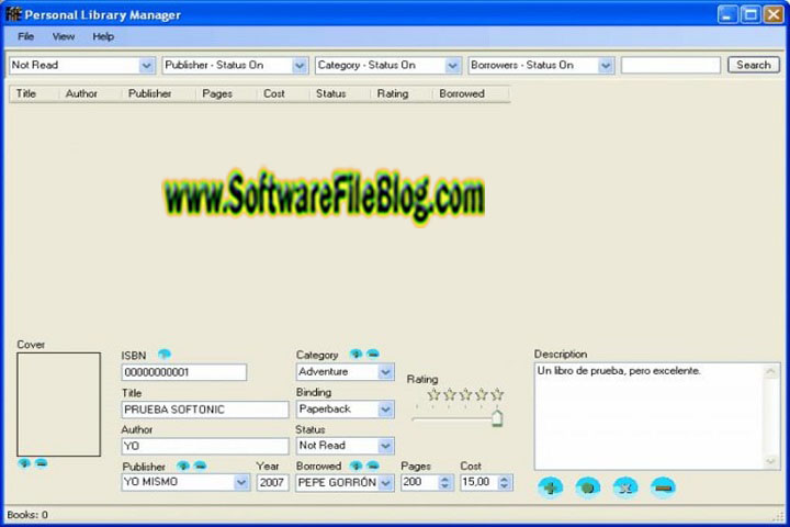 Personal Library Manager V 3.0 PC Software with kygen