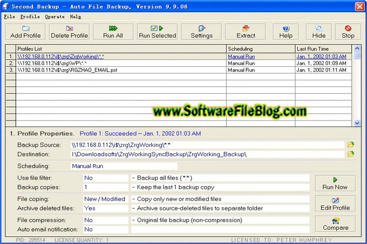  Second Backup V 9.9.06 PC Software with crack