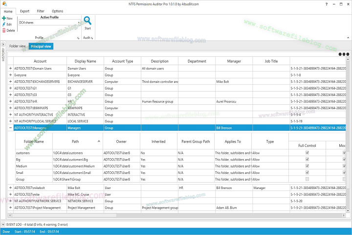 AlbusBit NTFS Permissions Auditor Pro 25.5.8.0 is a professional Windows free dwonload