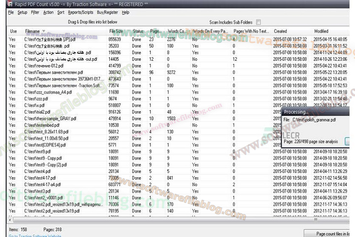 Traction Rapid PDF Count